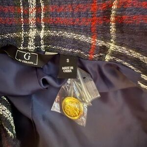 G by Giuliana Red and Black Plaid Outerwear